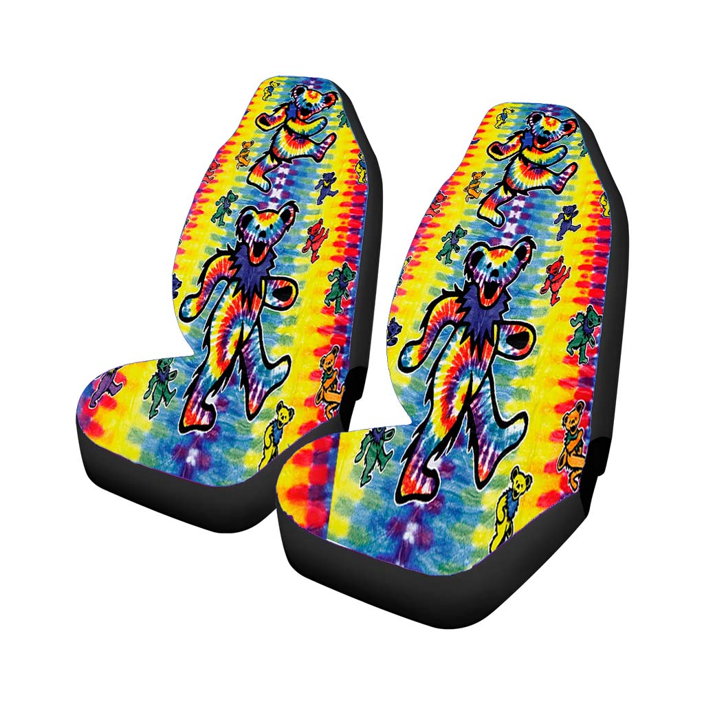Dancing Bears Grateful Dead Colorfull Car Front Seat Covers