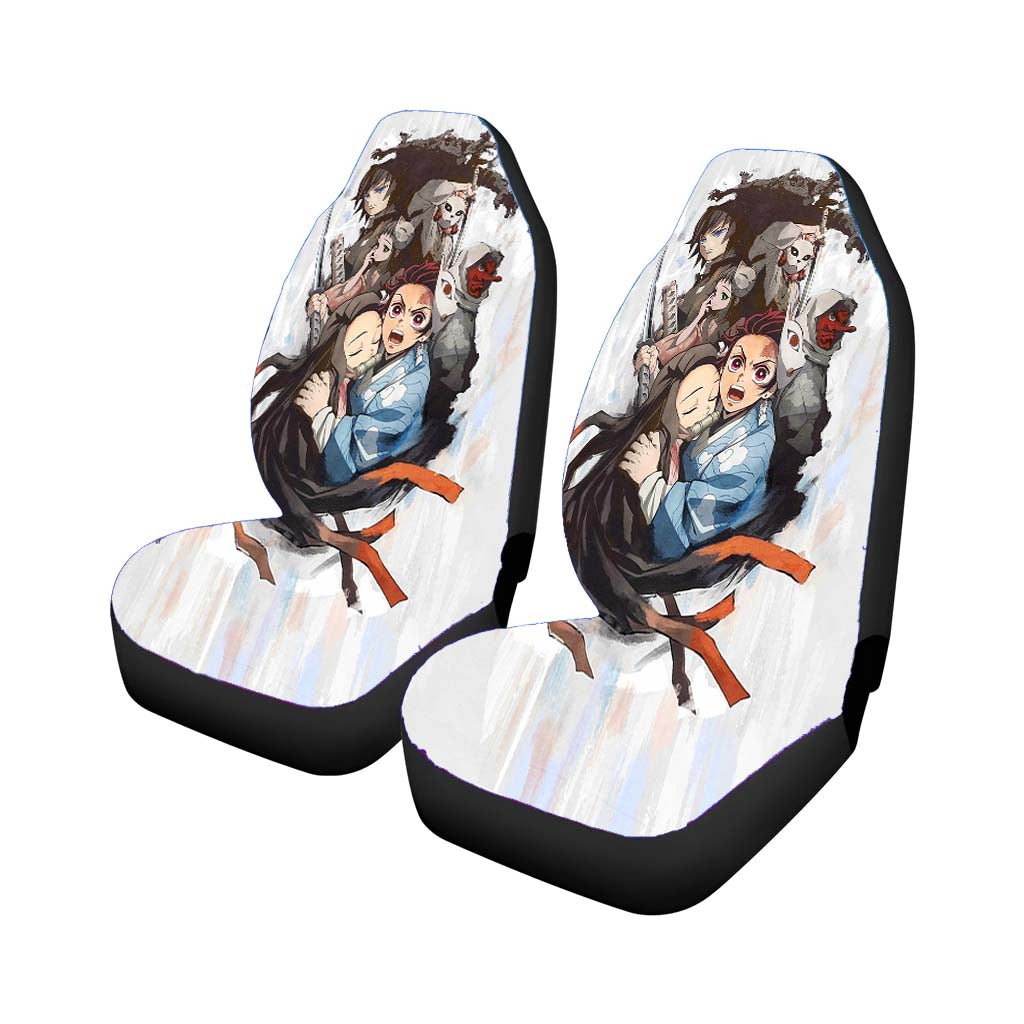 Demon Slayer Kimetsu No Yaiba Fanart Car Front Seat Covers