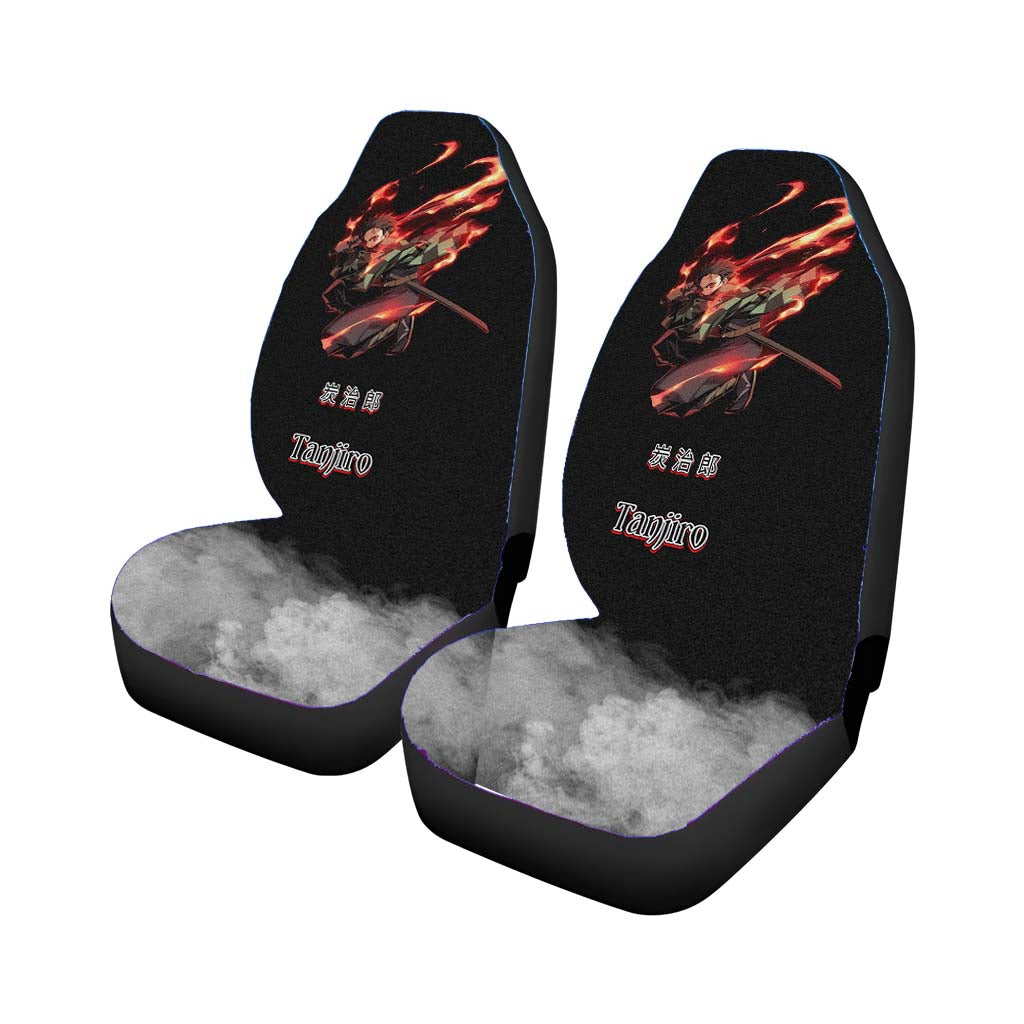 Demon Slayer Tanjiro Kamado Kimetsu No Yaiba Car Front Seat Covers
