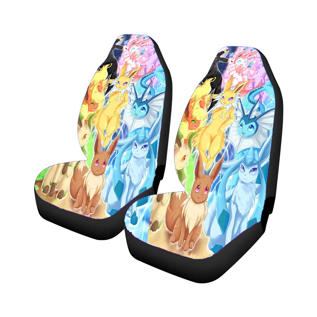 Eevee Evolutions Pokemon Fanart Car Front Seat Covers