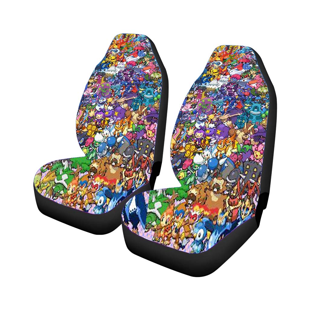Epic Pokemon Generation 4 Cross Stitch Car Front Seat Covers