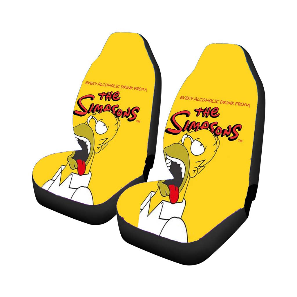 Every Alcoholic Drink From The Simpsons Car Front Seat Covers