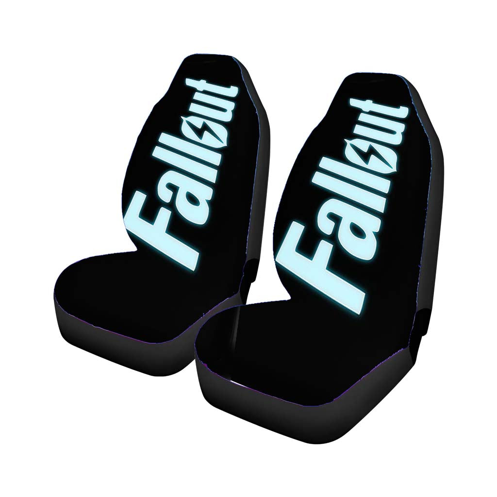 Fallout Black Logo Car Front Seat Covers
