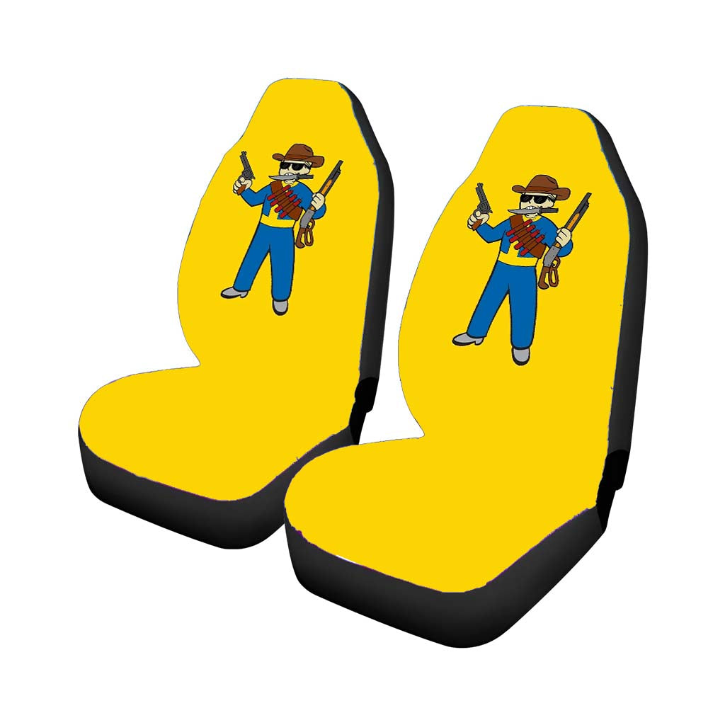 Fallout Boy Vault Boy Cowboy Perk Wallpapers Car Front Seat Covers