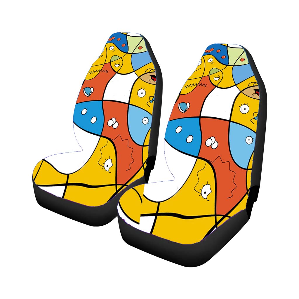 Family Popculture The Simpson Destil Style Car Front Seat Covers