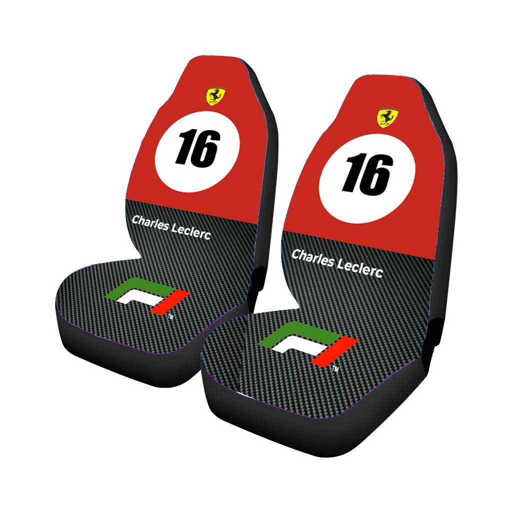 Ferrari Charles Leclerc Car Front Seat Covers