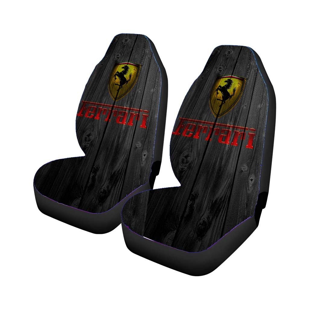 Ferrari Luxury Car Logo Dark Wood Wallpaper Car Front Seat Covers