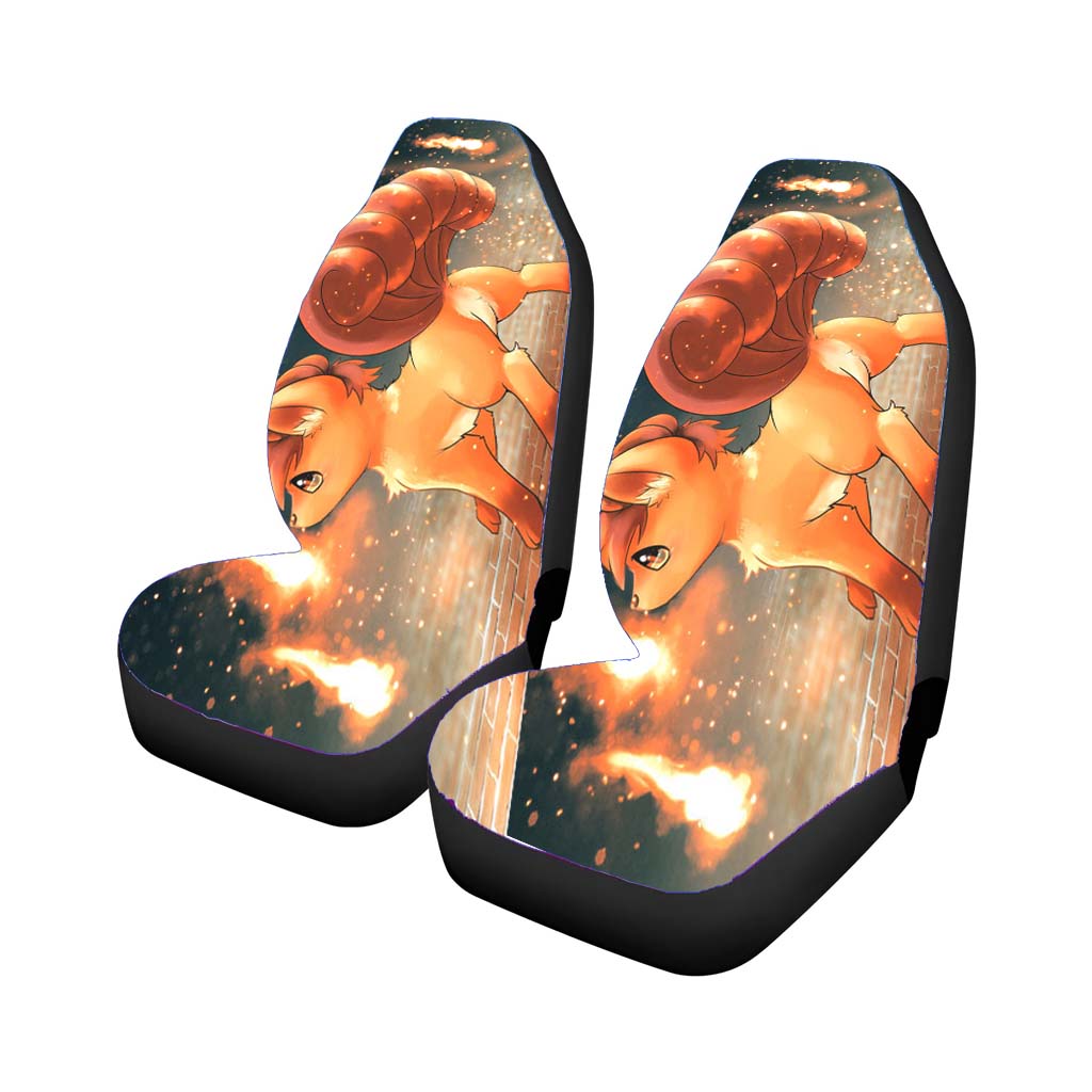 Flame Vulpix Pokemon Car Front Seat Covers