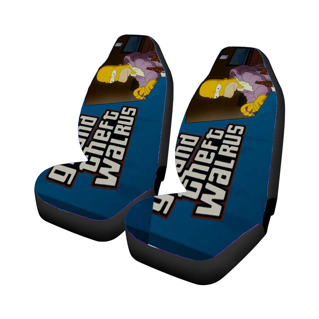 Grand Theft Walrus Hommer Simpson Car Front Seat Covers