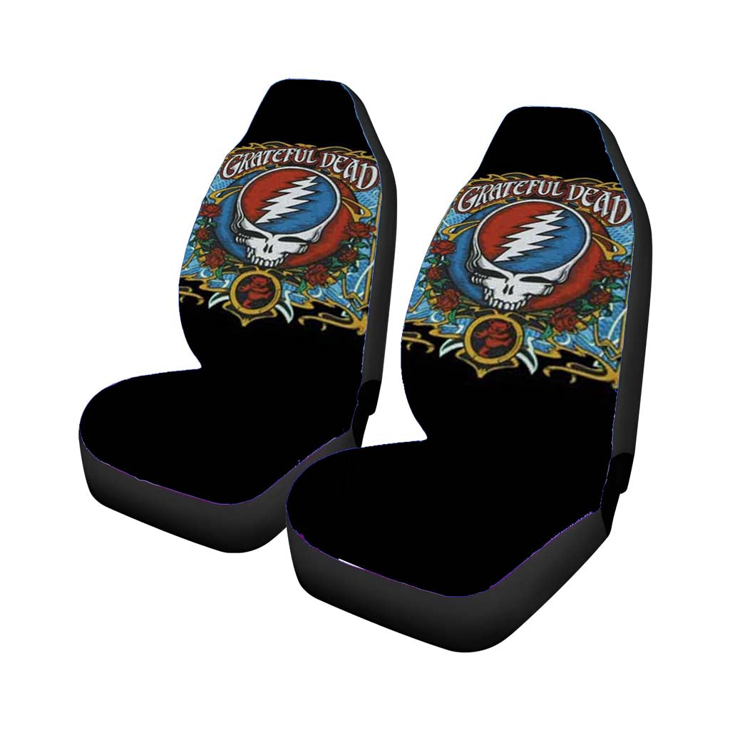 Grateful Dead Black Roses Car Front Seat Covers
