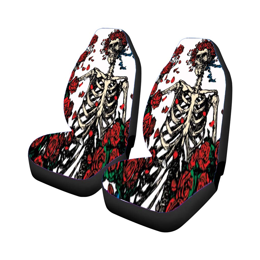 Grateful Dead Bones And Roses Car Front Seat Covers