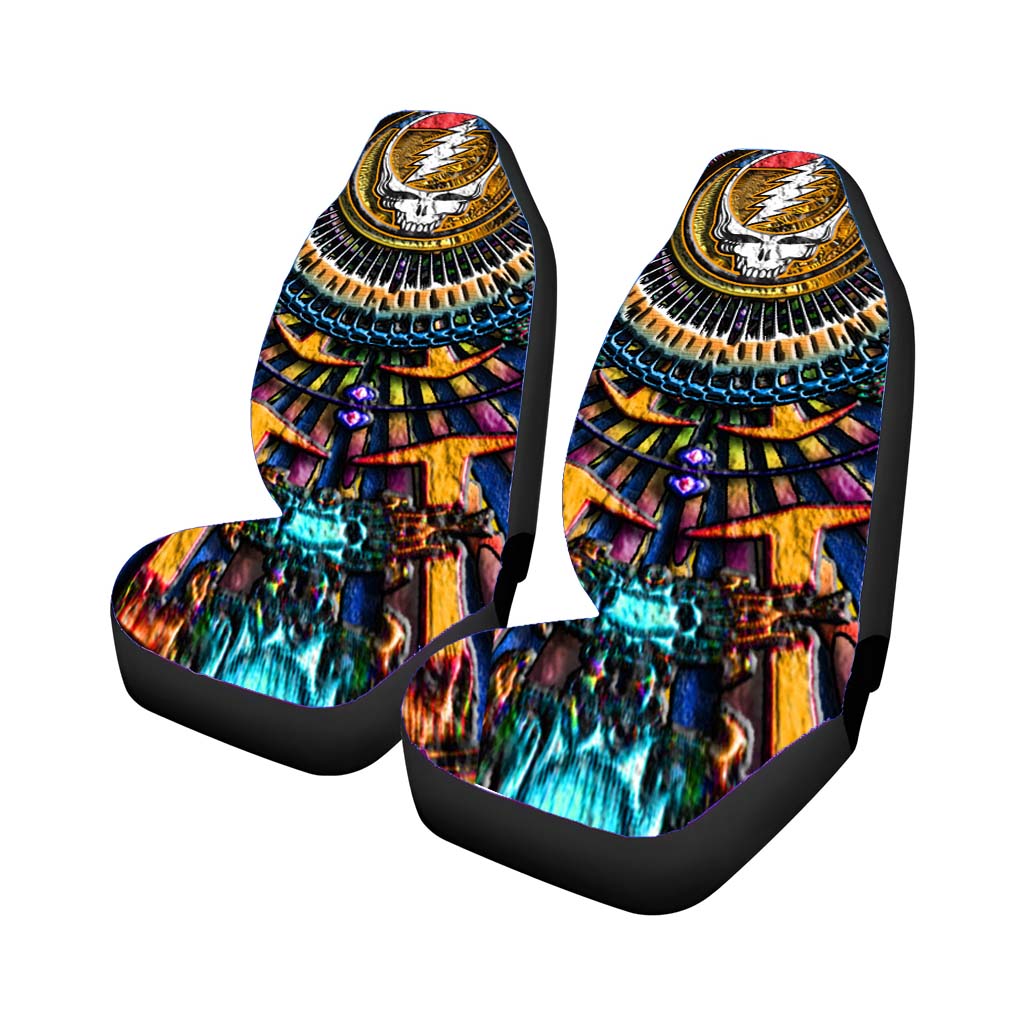 Grateful Dead I Steal Your Face Mandala Style Car Front Seat Covers