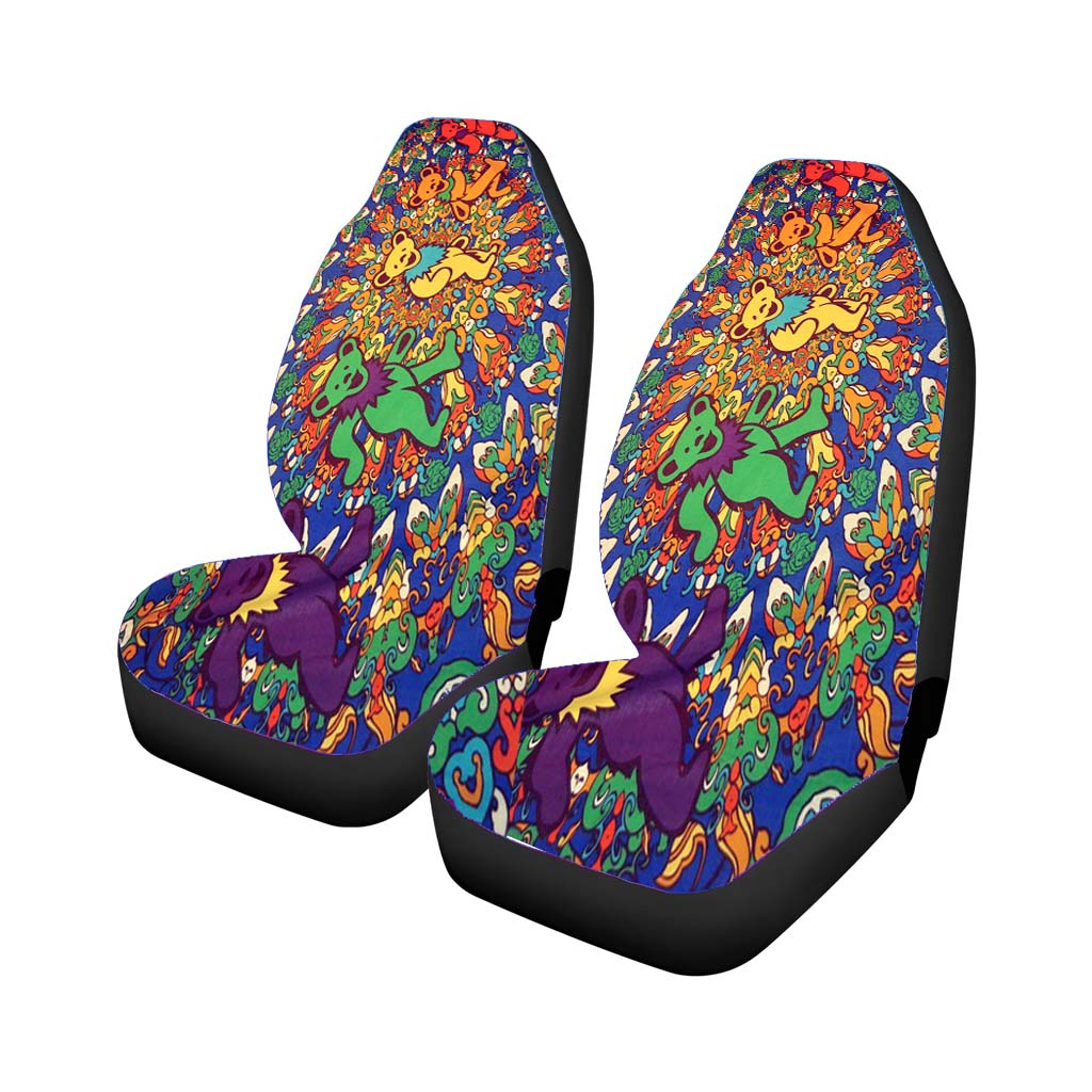 Grateful Dead Tie Dye Tapestry Car Front Seat Covers