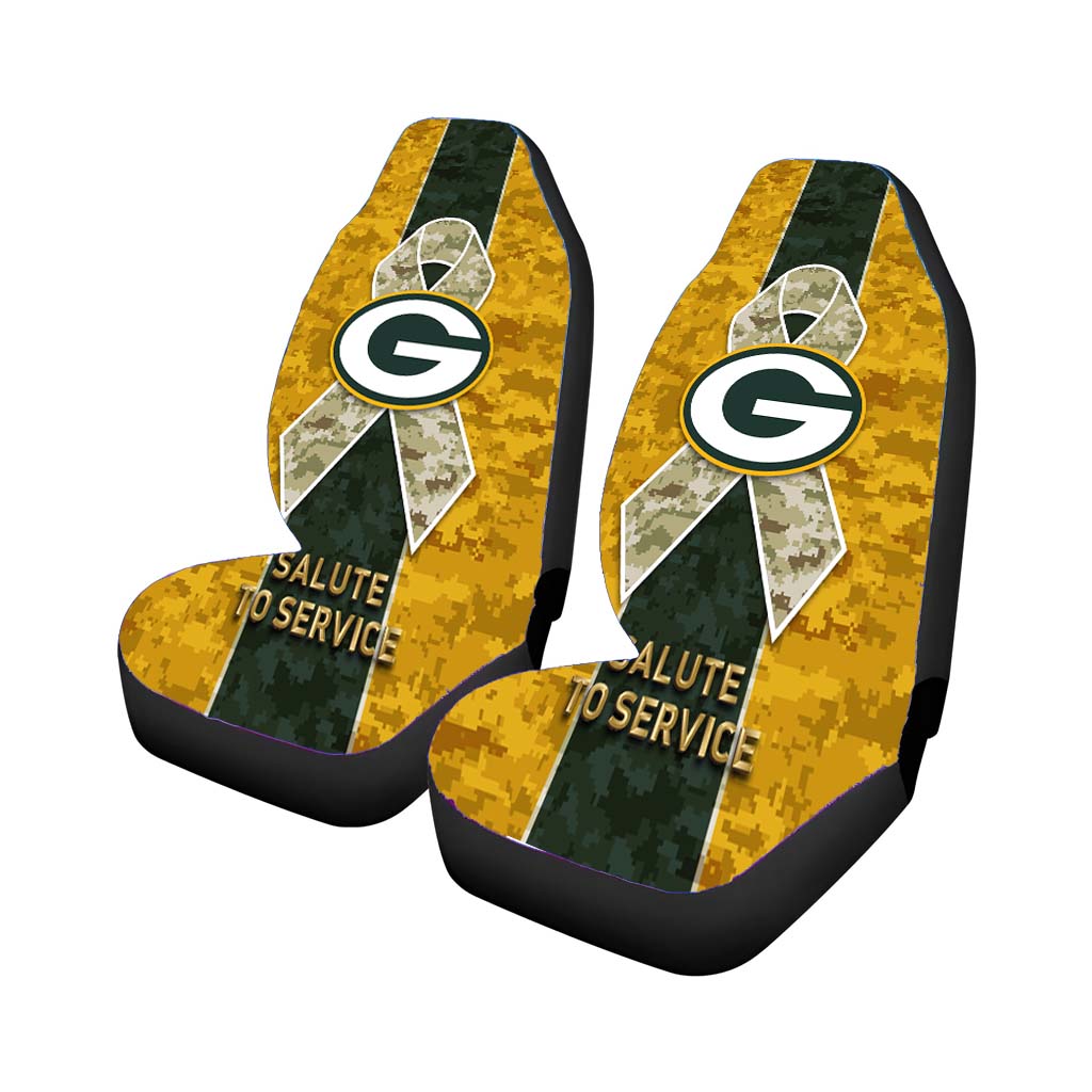 Green Bay Packers Salute To Service Car Front Seat Covers
