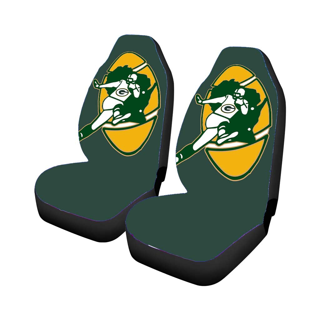 Green Bay Packers Throwback Logo Pin Car Front Seat Covers