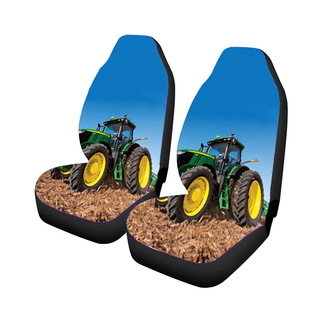 Green John Deere Tractor Car Front Seat Covers