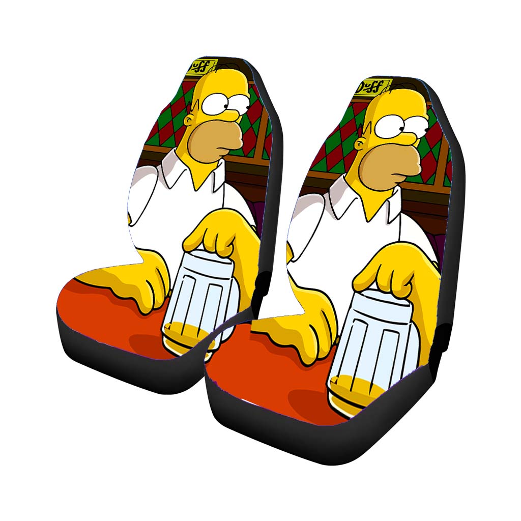 Homer Simpson Cartoon Car Front Seat Covers
