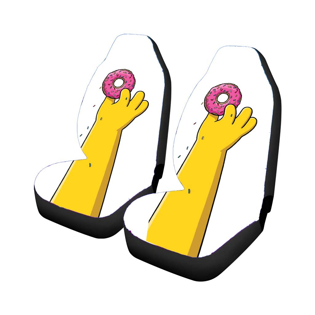 Homer Simpson Donuts Car Front Seat Covers