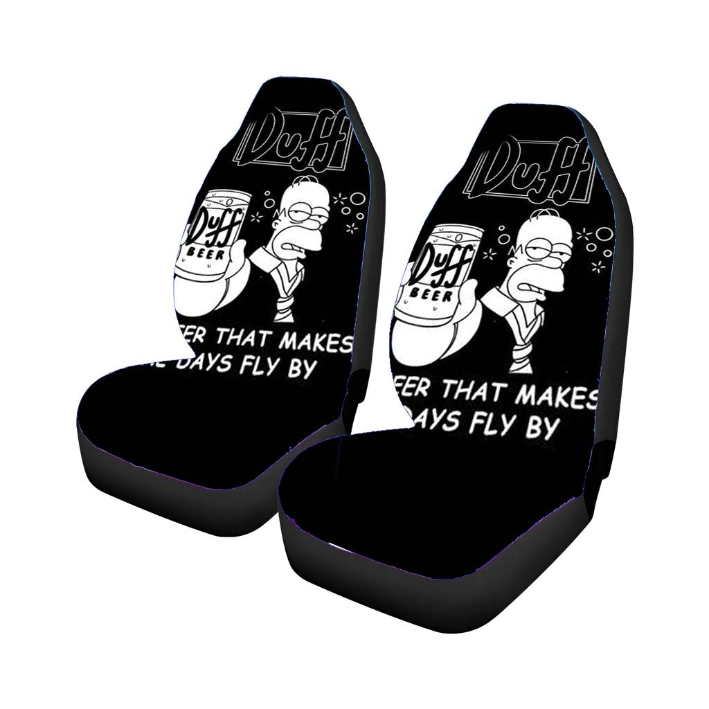 Homer Simpson Duff Beer Car Front Seat Covers