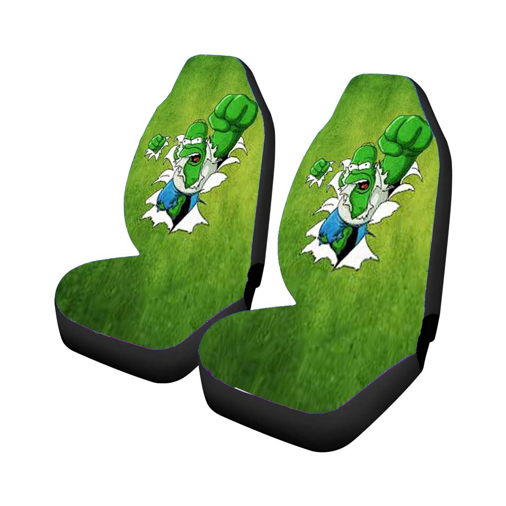 Homer Simpson Green Car Front Seat Covers