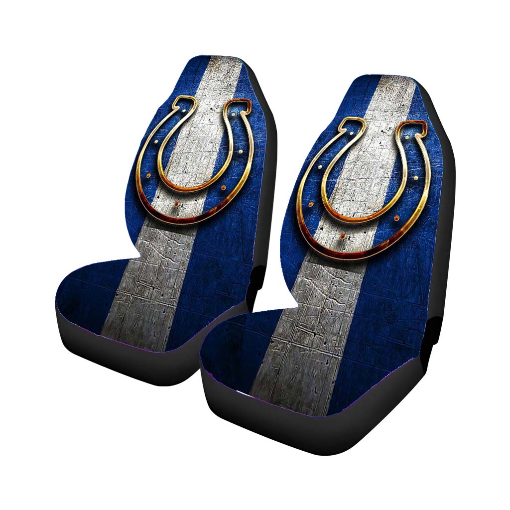 Indianapolis Colts Logo Stripes Car Front Seat Covers