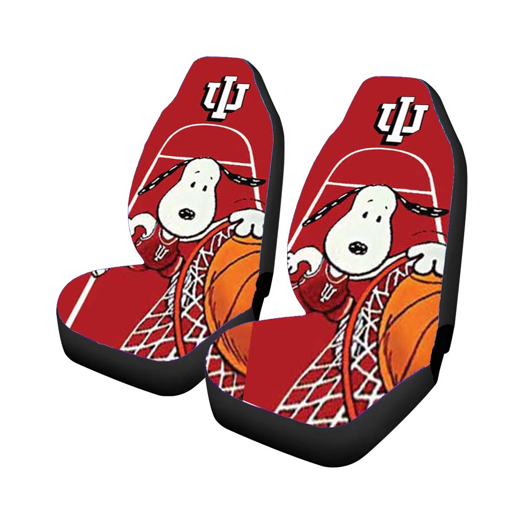 Indy Hoosiers Snoopy Dunk Car Front Seat Covers