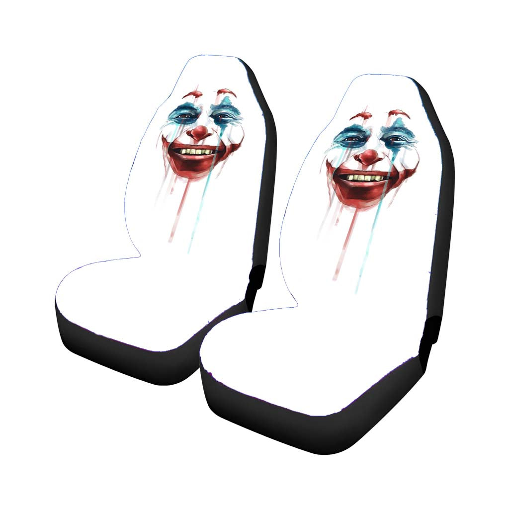 Joker 2019 Poster Simple Smile White Car Front Seat Covers