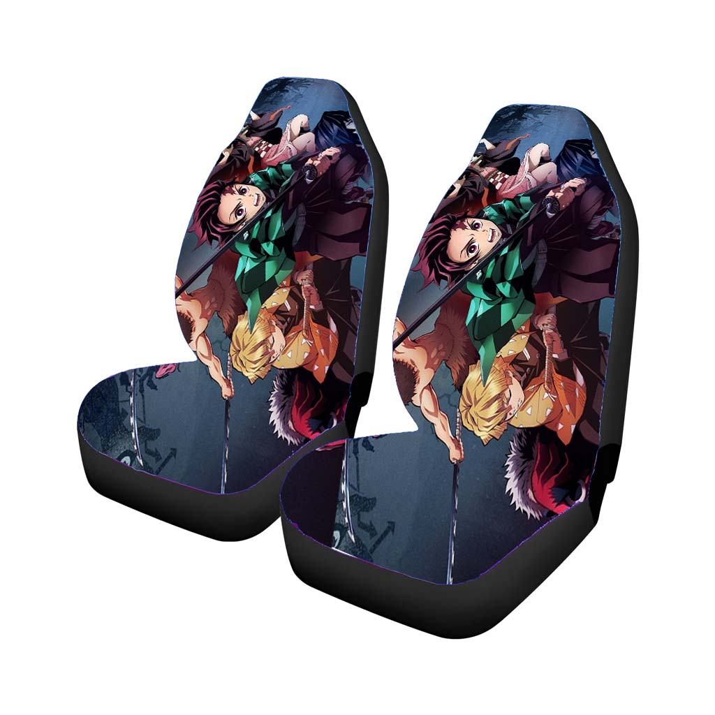 Kimetsu No Yaiba Demon Slayer Anime Poster Car Front Seat Covers