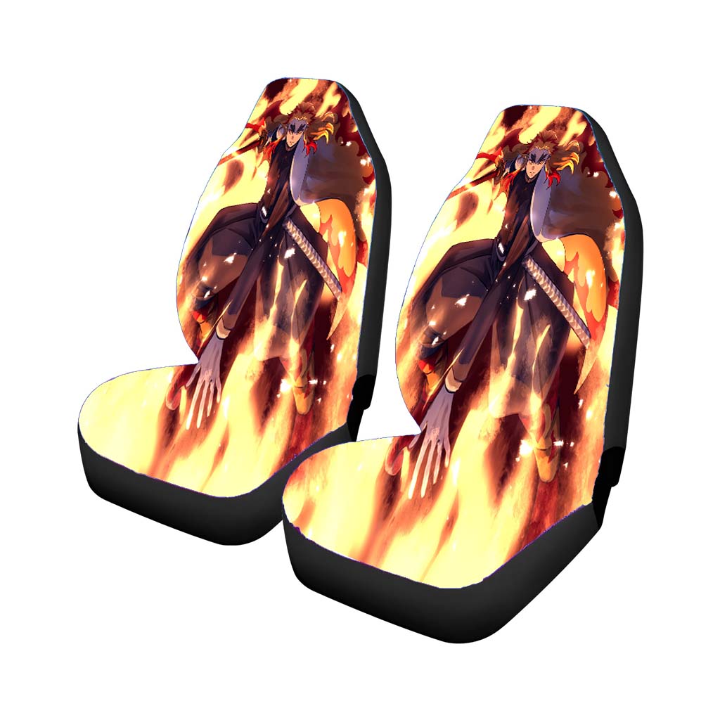 Kyojuro Rengoku Fire Power Demon Slayer Car Front Seat Covers
