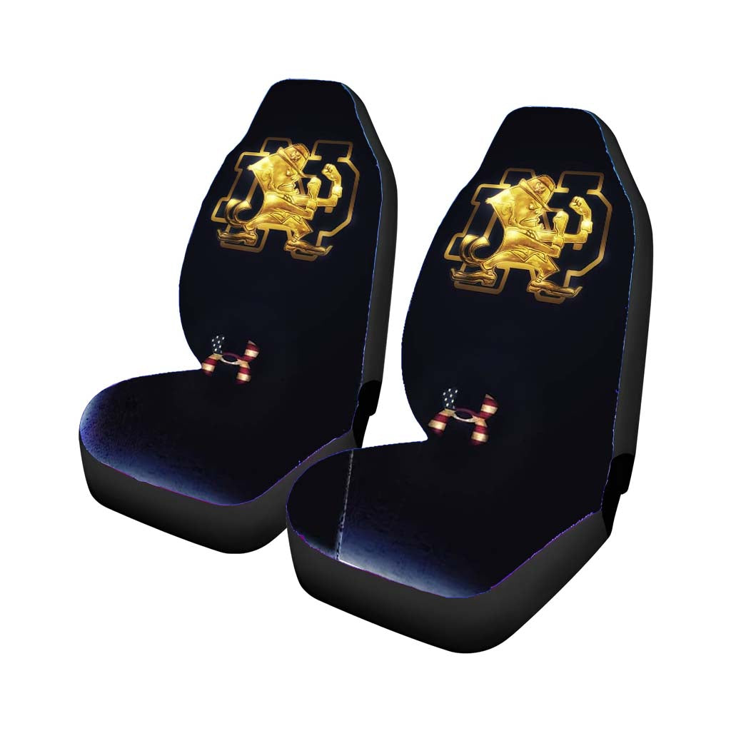 Leprechaun Gold Under Armour Notre Dame Irish Car Front Seat Covers