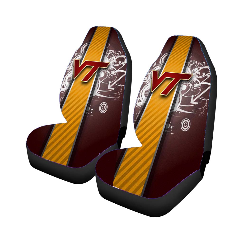 Logo Virginia Tech Car Front Seat Covers