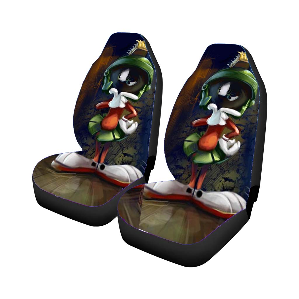 Marvin The Martian Art Confused Car Front Seat Covers