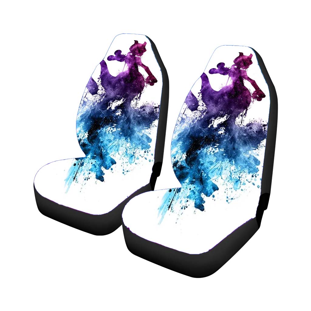 Mewtwo Galaxy Pokemon Silhouette Art Car Front Seat Covers