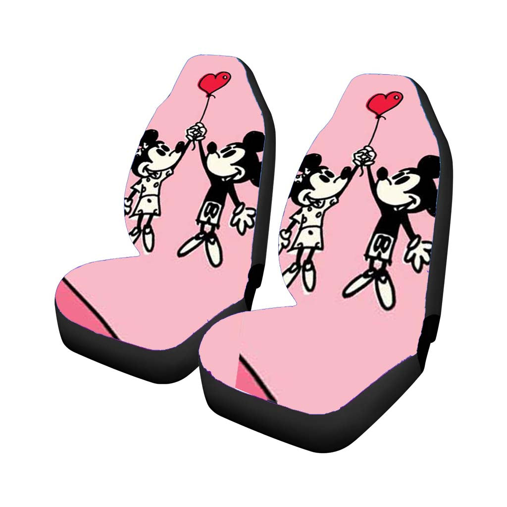Mickey And Minnie Valentine Car Front Seat Covers
