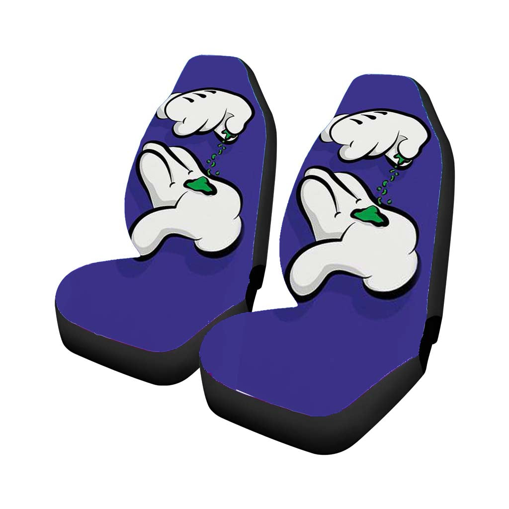 Mickey Hands Weed Car Front Seat Covers