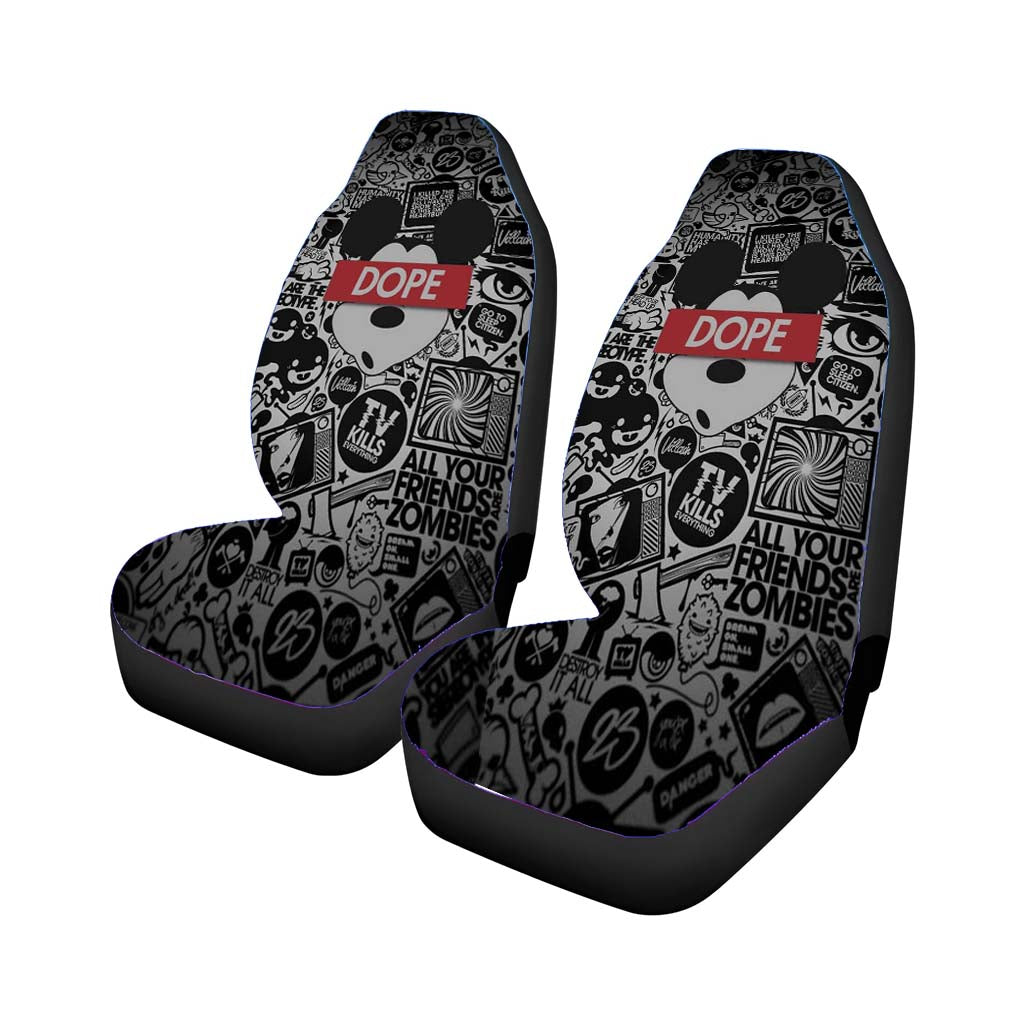 Mickey Mouse Dope Car Front Seat Covers