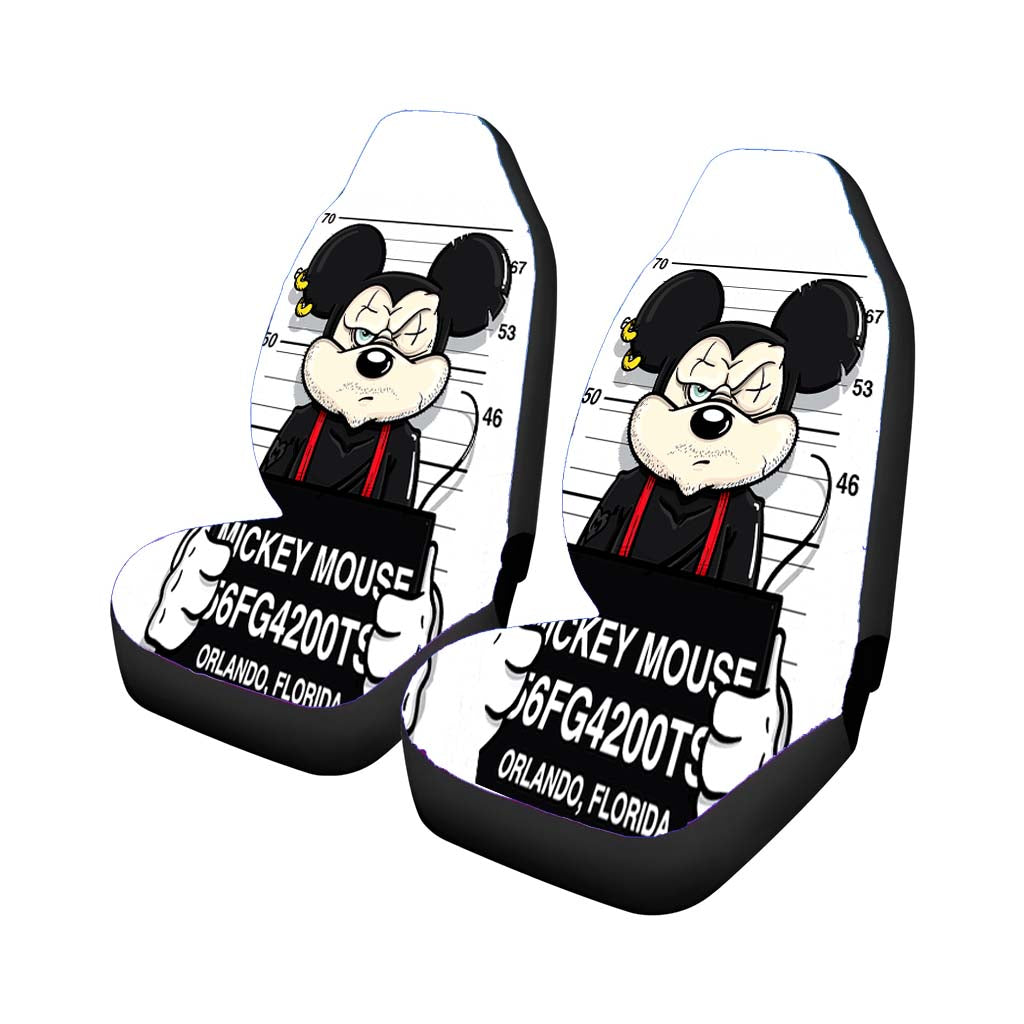 Mickey Mouse On Jail Car Front Seat Covers
