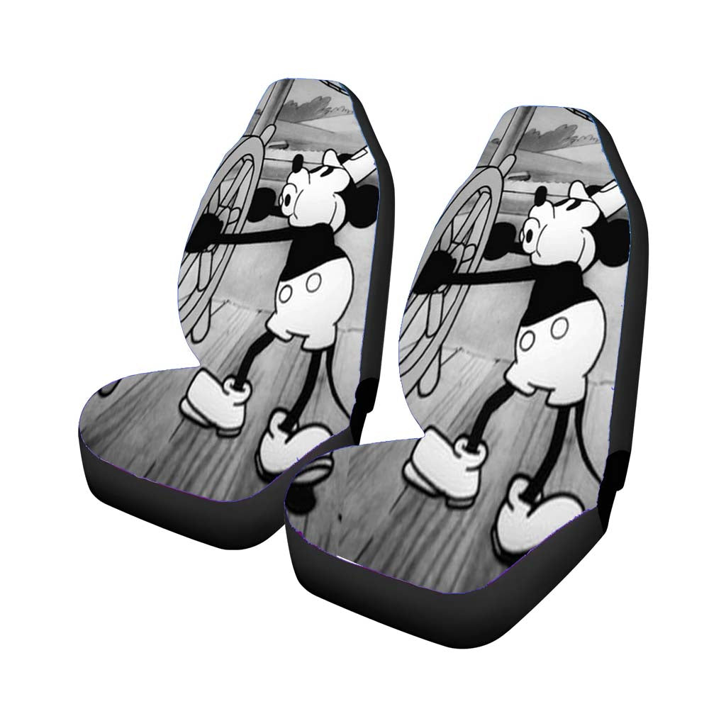 Mickey Mouse Steam Boat Willie Vintage Car Front Seat Covers