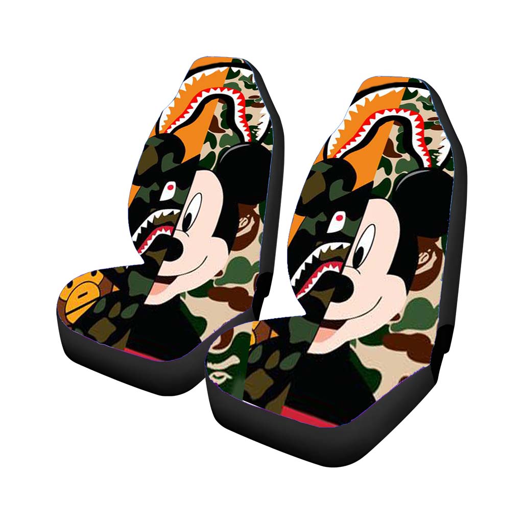 Mickey Wear A Bape Car Front Seat Covers