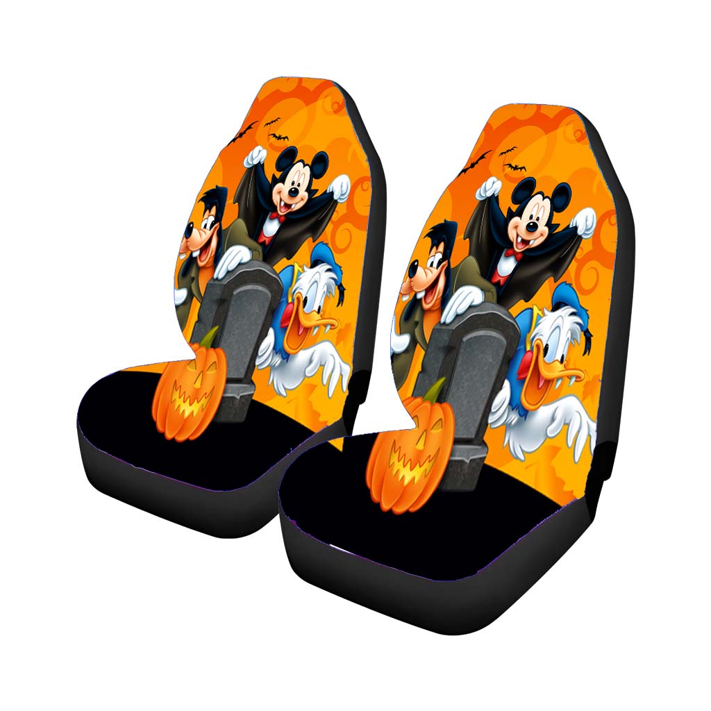 Mickey X Goofy X Duck Halloween Car Front Seat Covers