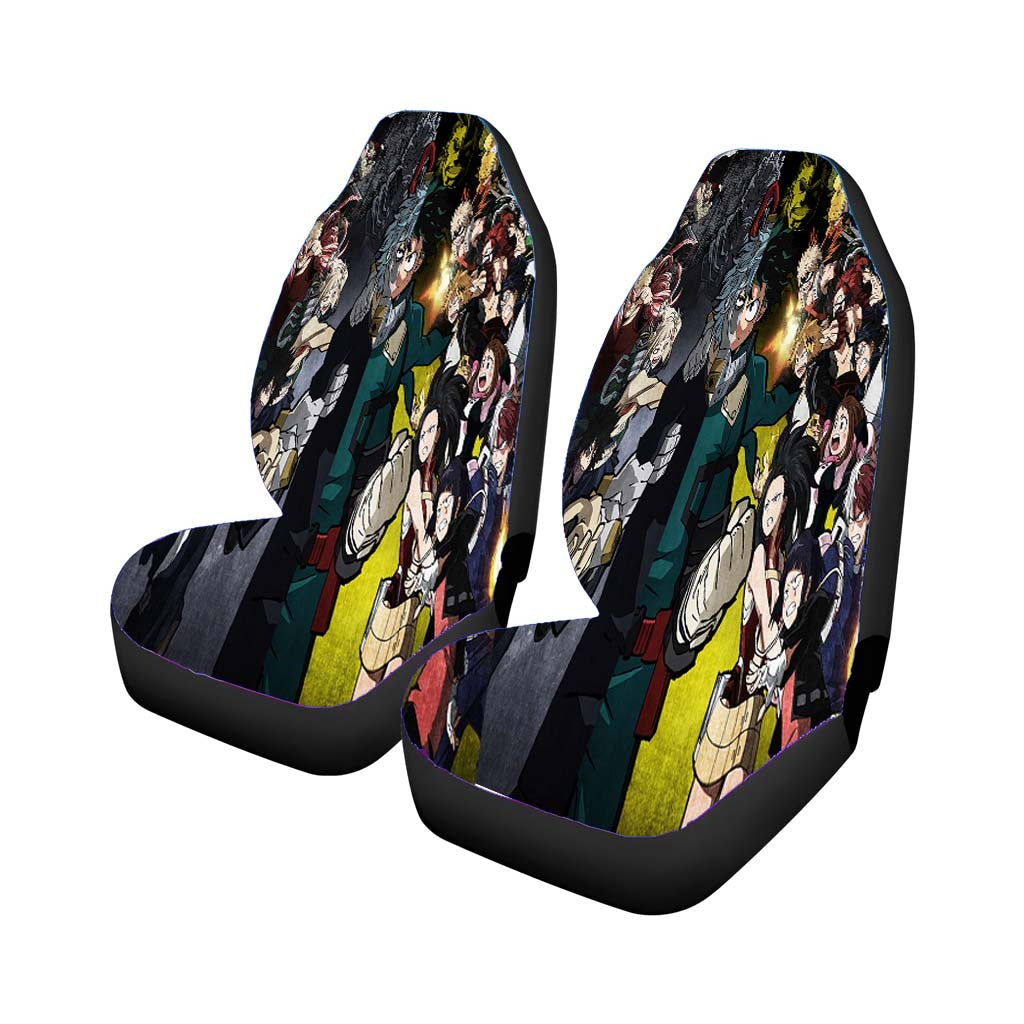 My Hero Academia All Characters Ones Justice Poster Car Front Seat Covers
