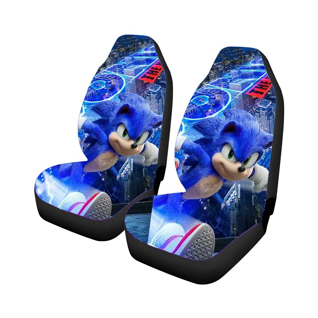 New Sonic The Hedgehog Car Front Seat Covers
