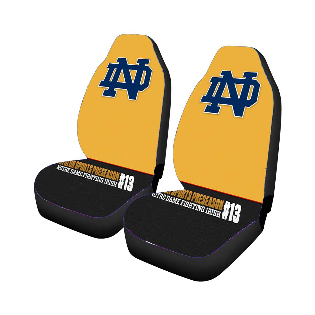 Notre Dame Fighting Irish Athlon Sports Yellow Car Front Seat Covers