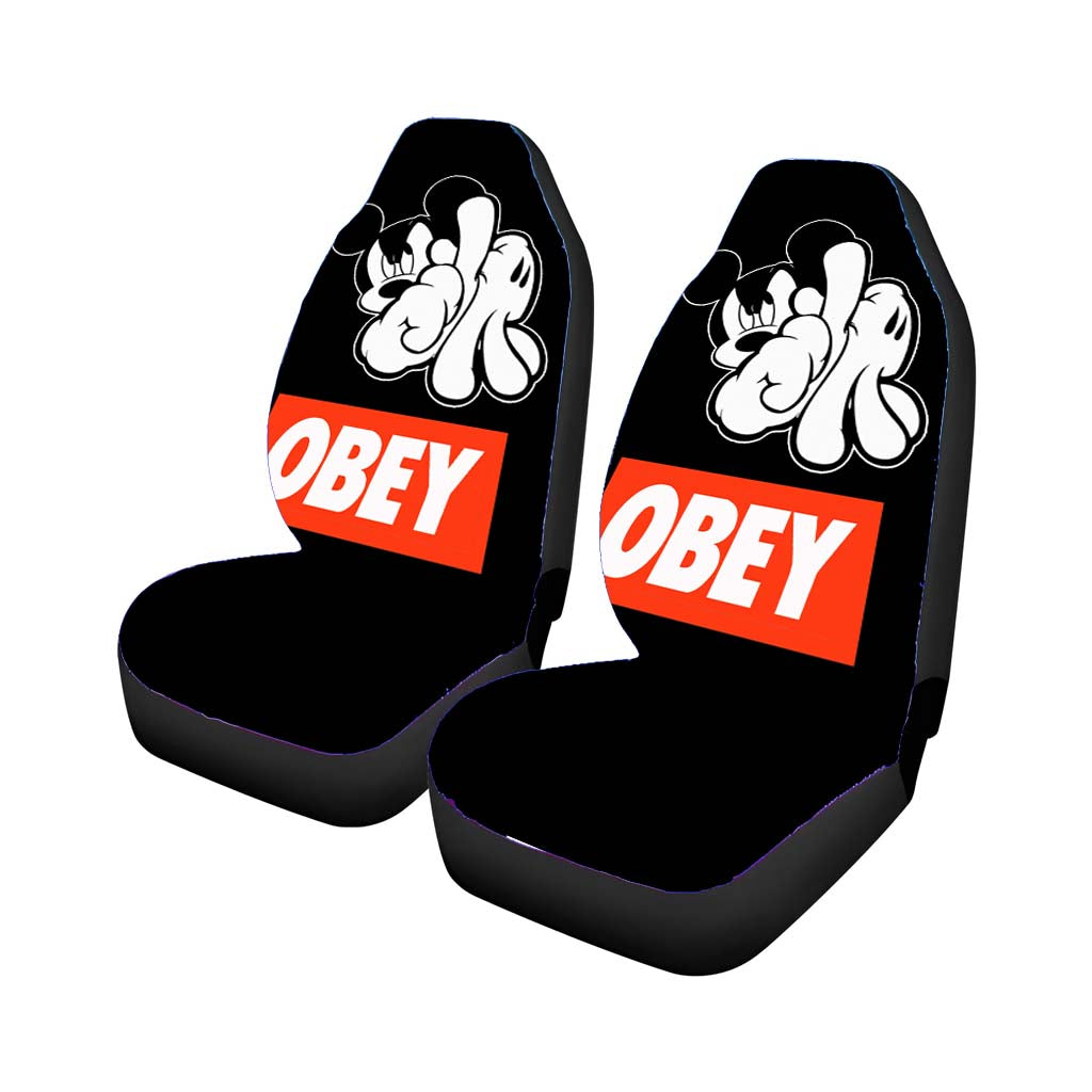Obey Mickey Mouse Car Front Seat Covers