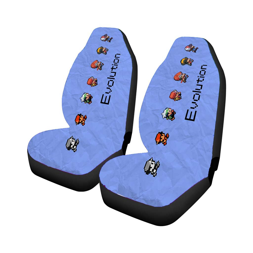 Paper Pokemon Evolution Car Front Seat Covers
