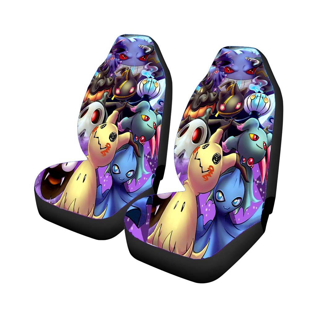 Pikachu And Pokemon Night Doodle Car Front Seat Covers