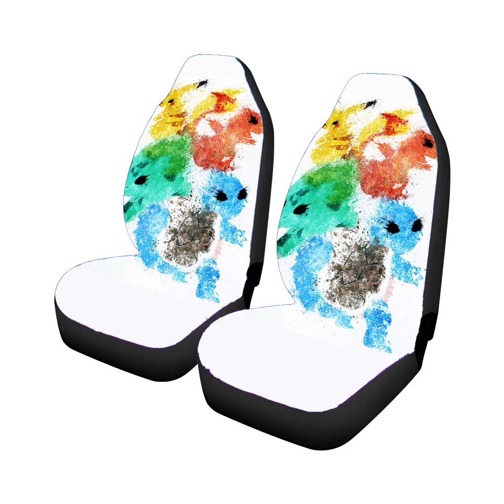 Pikachu Painting Pokemon Car Front Seat Covers