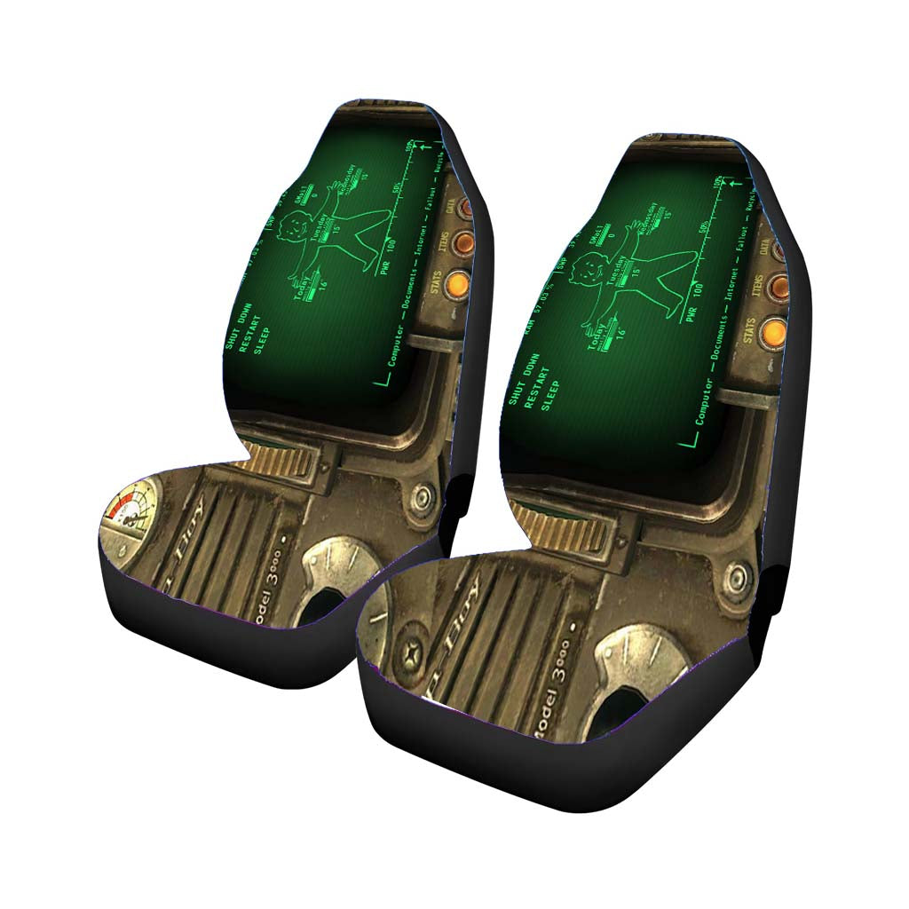 Pipboy 3000 Fallout Game Car Front Seat Covers