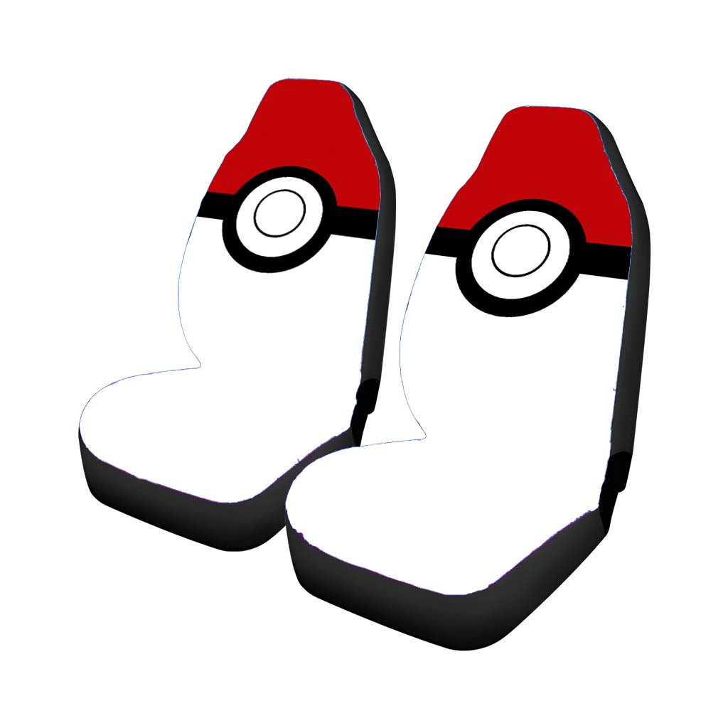 Pokeball Pokemon Car Front Seat Covers