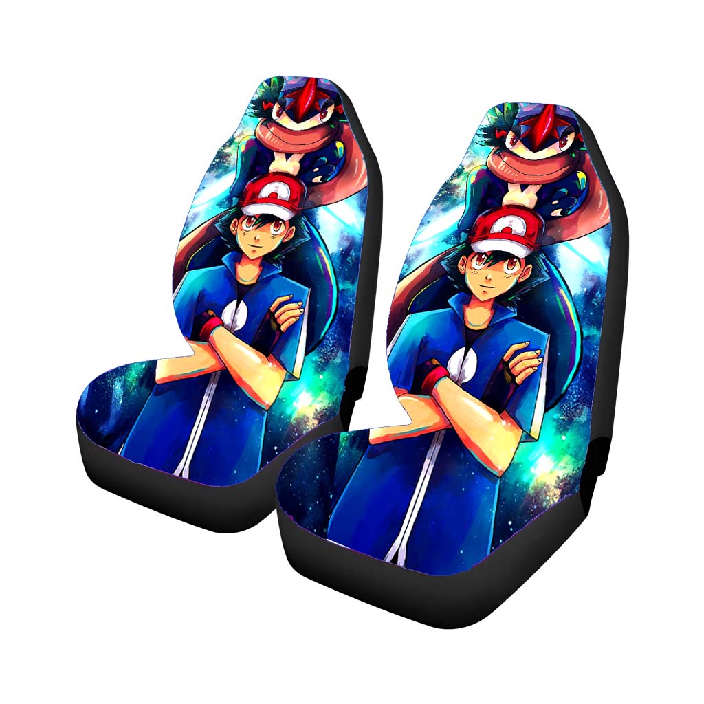 Pokemon And Ash Car Front Seat Covers